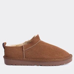 NEW! Size 11 Charter Faux Fur Lining Mini Ankle Boot In Brown Faux Suede